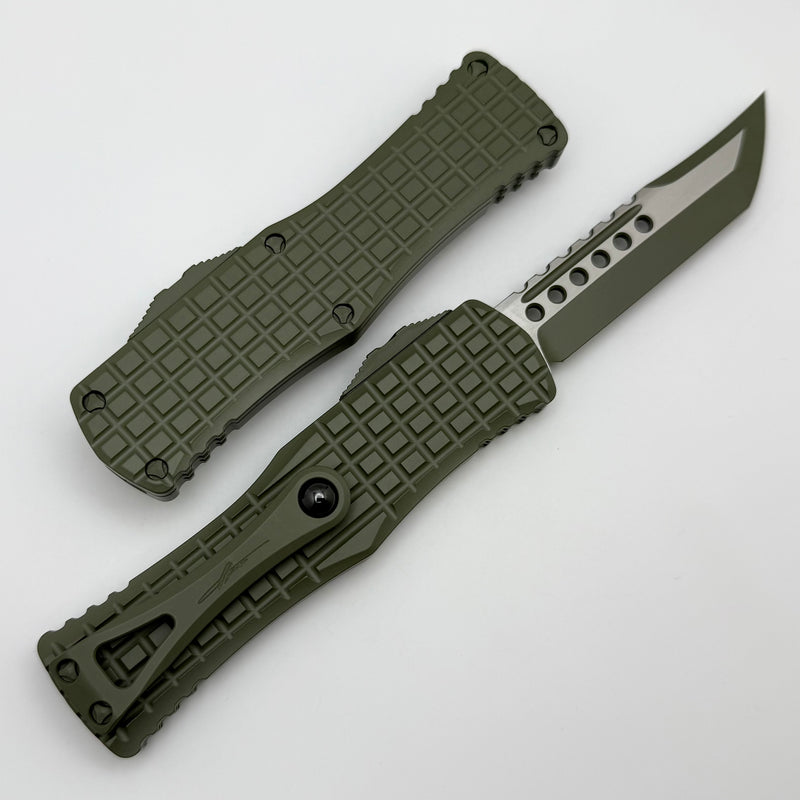 Microtech Hera Frag Hellhound Forest Green Cerakote Signature Series 919-1FRCFTS