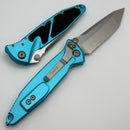 Microtech Socom Elite Tanto Part Serrated M/A Turquoise Stonewash Standard 161-11TQ