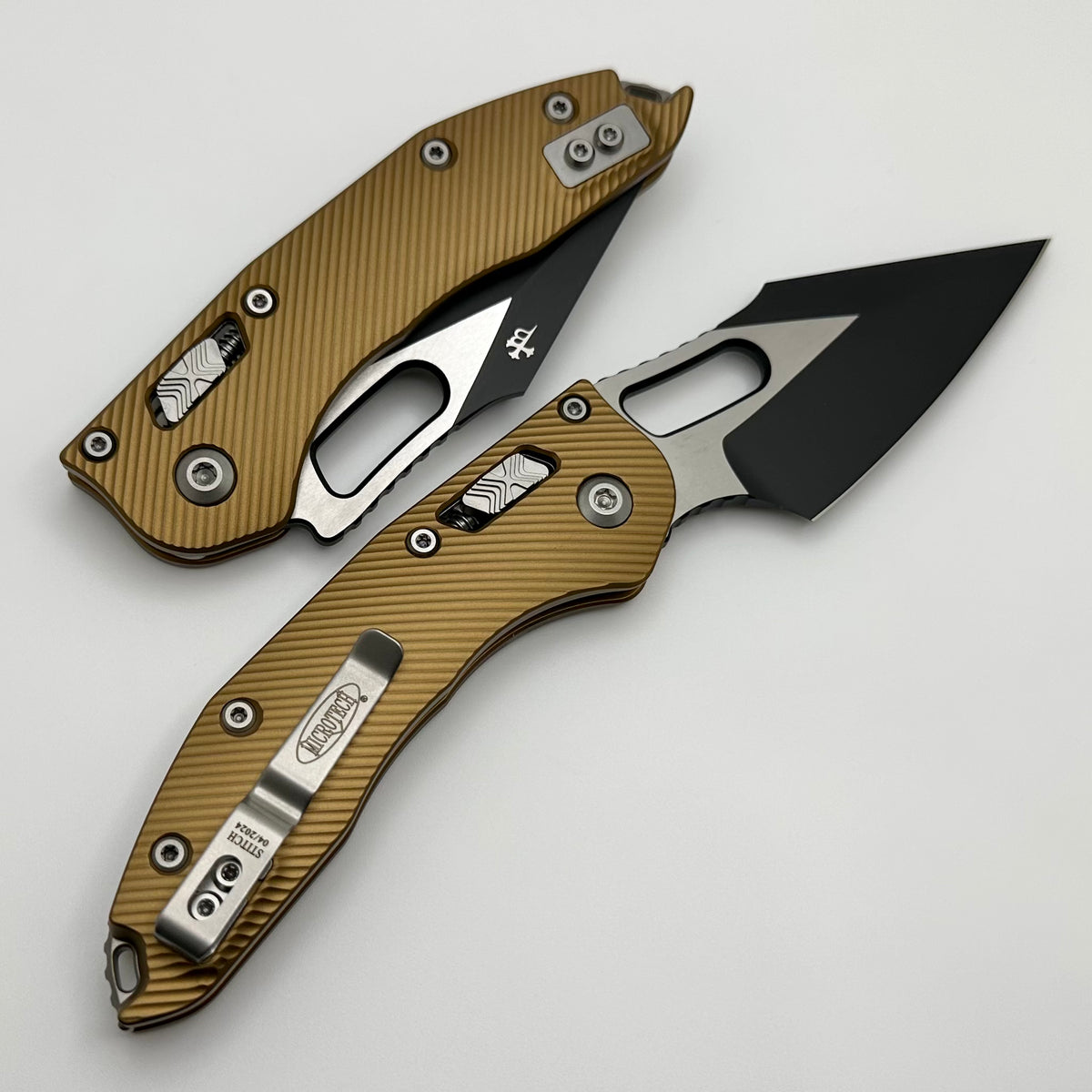 Microtech Knives Manual Stitch RAM LOK Fluted Aluminum Tan Standard &