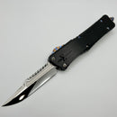 Marfione Custom Knives Combat Troodon Interceptor Mirror Polish w/ Hefted Black Handle & Flamed Hardware