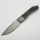 Uldanov Custom Knives Sierra w/ Milled Titanium/Purple Haze Carbon Fiber Inlays & MagnaCut Front Flipper