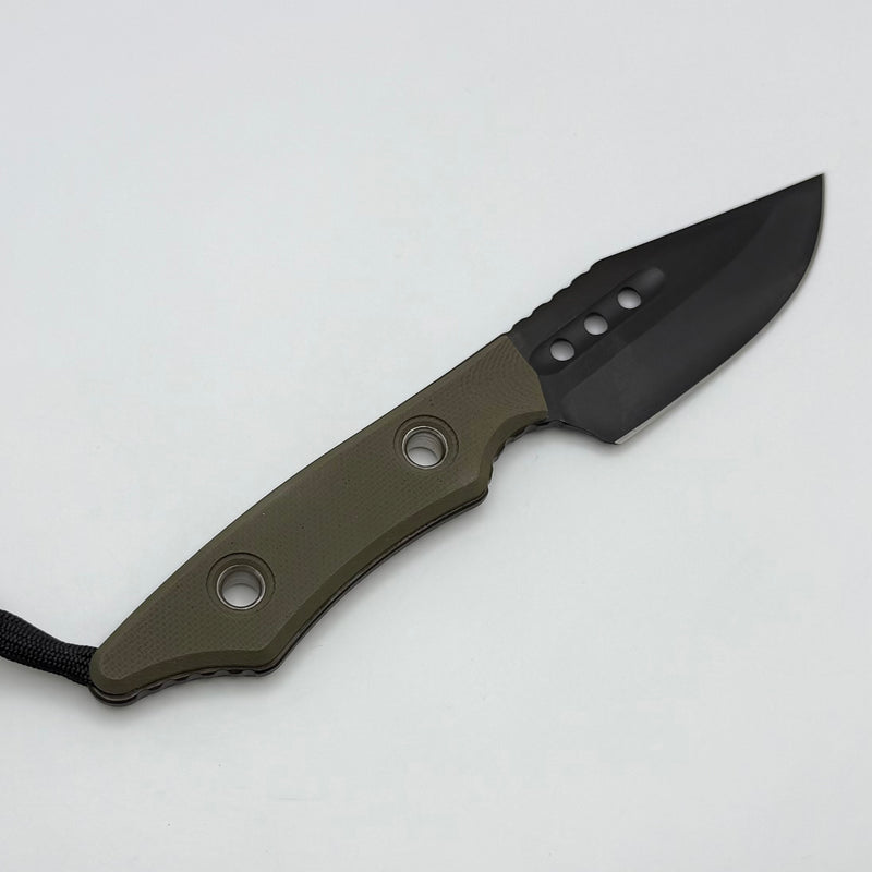 Heretic Kobold OD Green G-10 Handles w/ DLC Bowie MagnaCut Fixed Blade H065-6A-OD/G10
