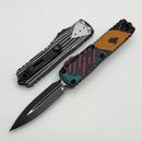 Microtech UTX-85 Gen IV Jack & Sally Aluminum Handle w/ D/E M390MK Signature Series 12324-1JSS