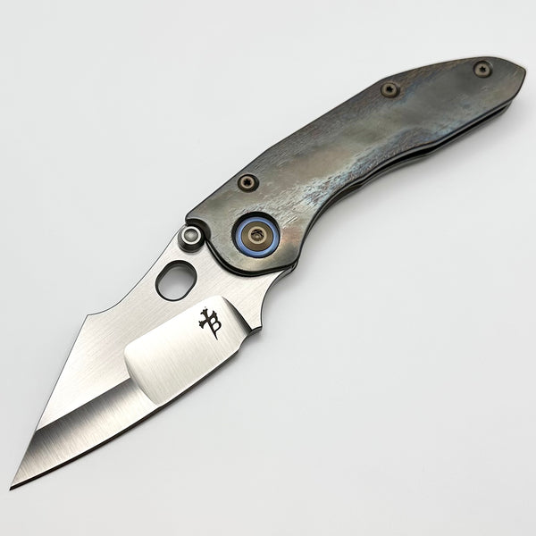 Borka Blades チタニウム チタン ロゴ  パッチ シルバー 銀 Borka Blades チタニウム チタン ロゴ コイン パッチ シルバー 銀