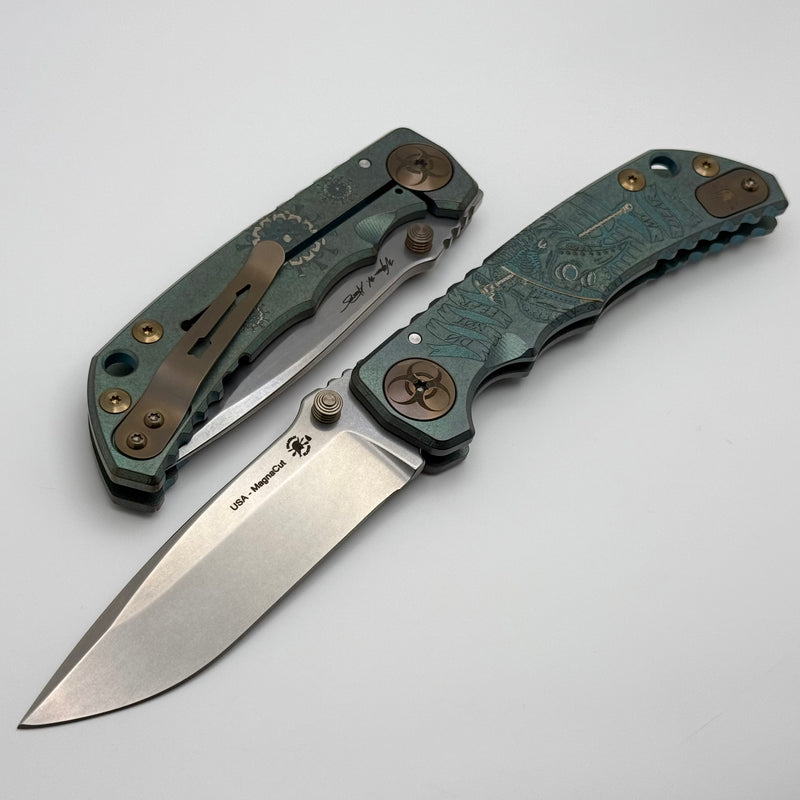 Spartan Blades Harsey Folder Green Plague Doctor Special Edition w/ 4" MagnaCut