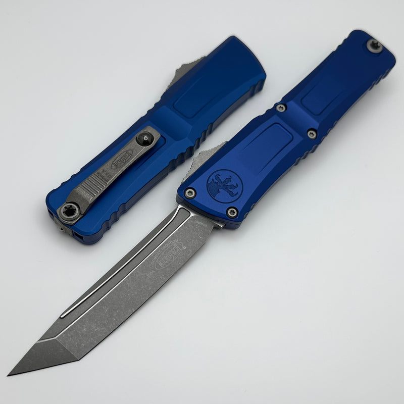 Microtech Knives Combat Troodon Gen III Apocalyptic Tanto w/ Navy Blue Handle 1144-10APNA