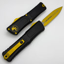 Microtech Knives Combat Troodon Gen III Black D/E w/ Corvette Yellow Accents 1142-1CYSK