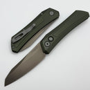 Pro-Tech Oligarch Green Aluminum Handle w/ Smoky Gray DLC MagnaCut DS121-Green