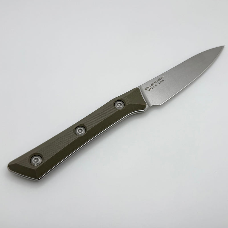 Microtech Paring Knife OD Green G-10 Handle w/ Stonewash M390MK 3500-10OD