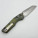 Microtech Marfione Select MSI RAM LOK Mini Frag Galactic Gold Titanium Handles w/ Blue Accents & Stonewash M390MK 210M-10FRMS16