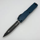 Factory Blem Microtech Ultratech Gen IV D/E Full Serrated w/ Deep Ocean Handle 11224-3DO