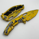 Heretic Knives Medusa Cel Shade Yellow Handles w/ MagnaCut H009-CS-YW