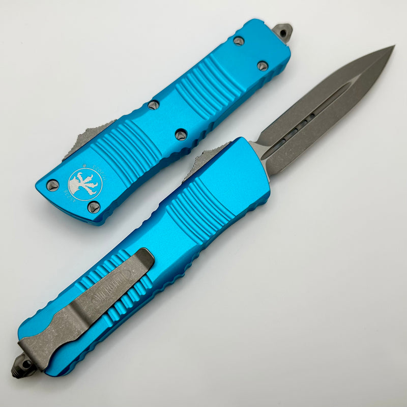 Microtech Combat Troodon Double Edge Apocalyptic Standard & Turquoise 142-10APTQ