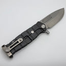 Medford Knife USMC Fighter Flipper Black Handles w/ Tumbled S45VN