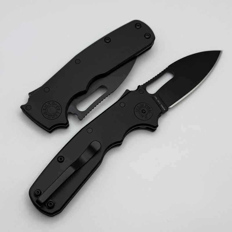 Demko Shark Cub Stealth Black Aluminum Handles & Slicer Shark DLC 20CV