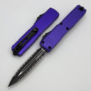 Microtech Ultratech Gen IV D/E Double Full Serrated Black Tactical w/ Purple Handle 11224-D3PU