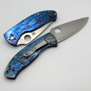 Spyderco Tenacious w/ Disarray Titanium Handles w/ D2 C122TIBLD2P