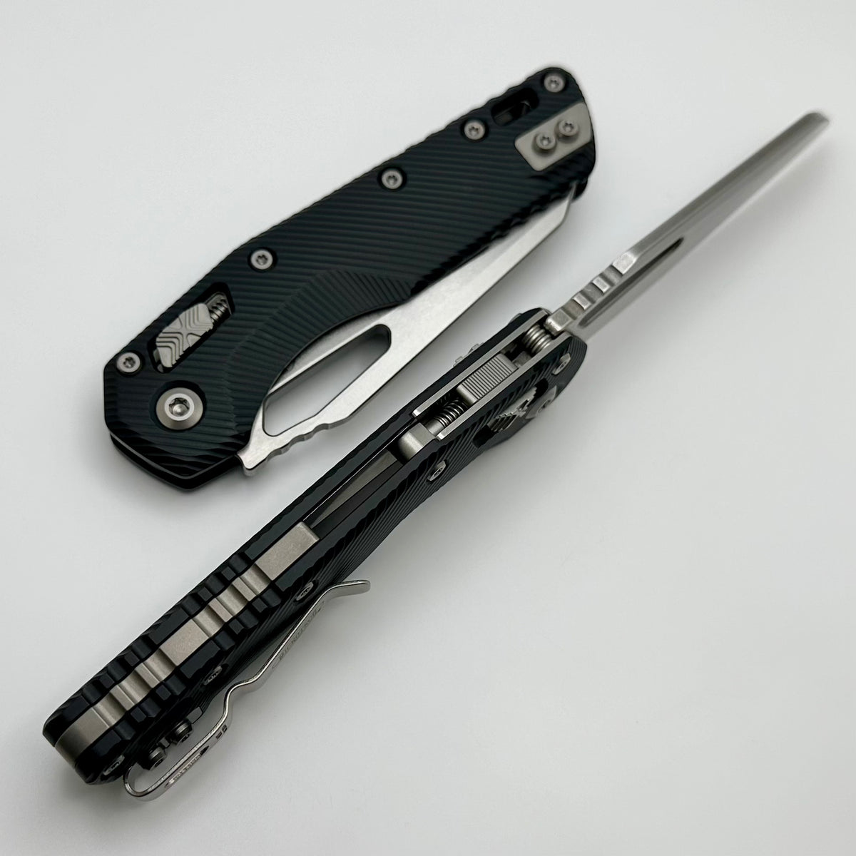 Microtech Knives MSI RAM LOK Black Fluted Aluminum & Stonewash M390MK