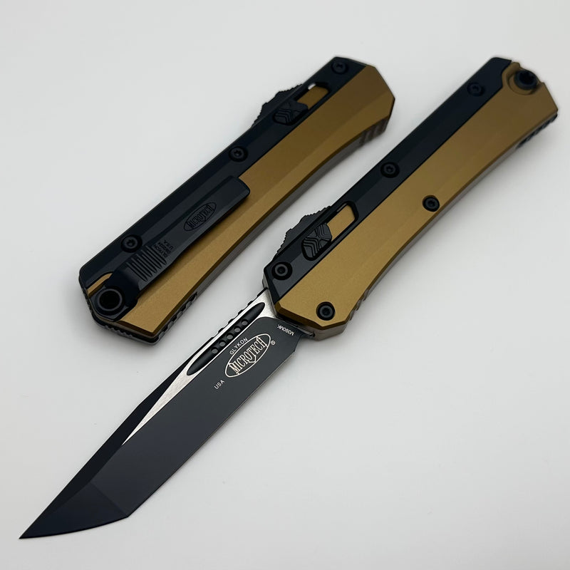 Microtech Glykon Tan w/ Black Tanto M390MK 185-1TA