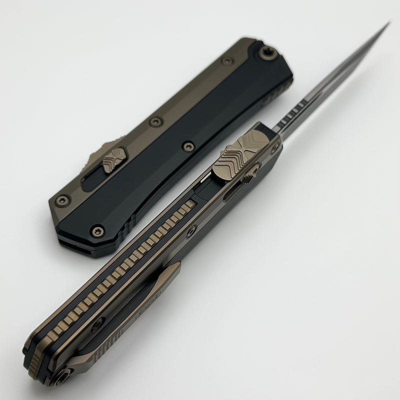 Microtech Glykon Black Tanto w/ Bronze Accents 185-1BK-Z2