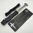 Marfione Custom Halo IV Black Handle w/ Cracked Ice Clip Point M390MK