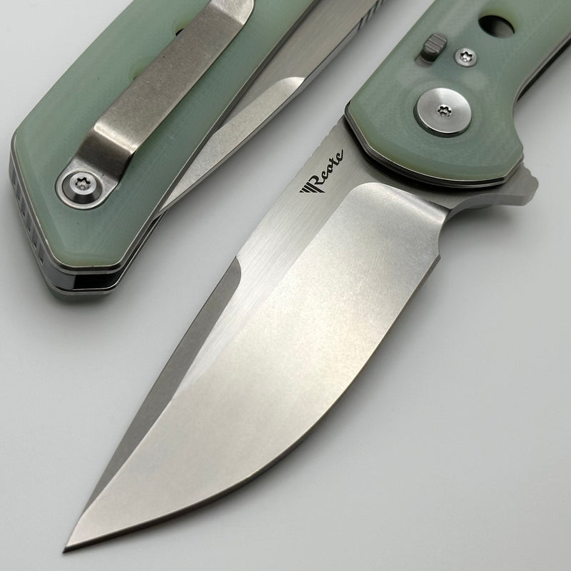 Reate Knives PL-XF Jade G-10 Handles & Stonewash Nitro-V