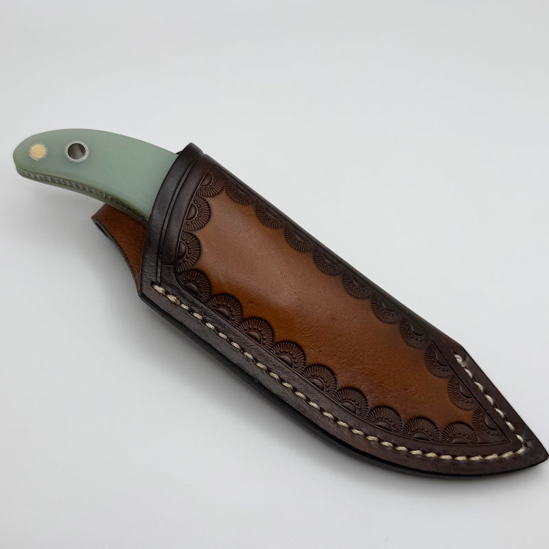 Mechforce Guillot Collab Kestral Fixed Blade w/ Jade G-10 Handle & M390