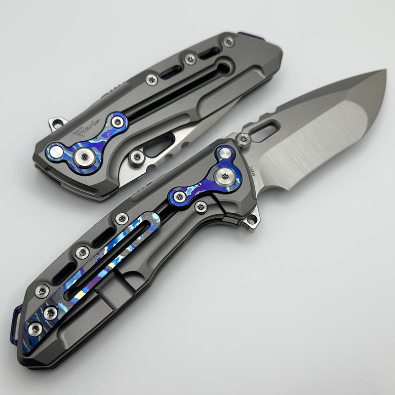 Reate T1000 V2 Flipper Milled Titanium w/ ZircuTi & Recurve M390