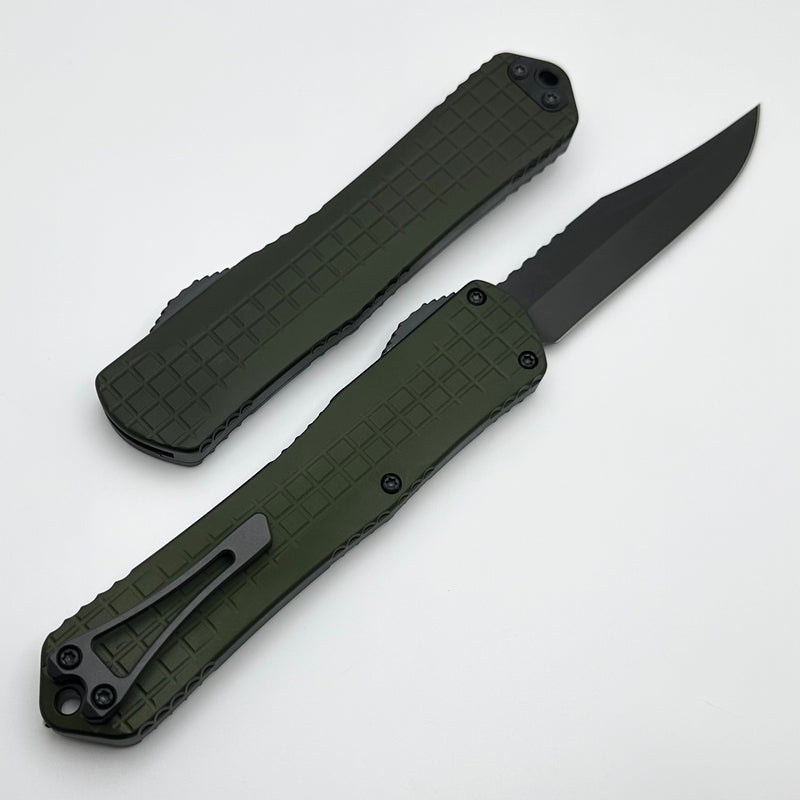 Heretic Knives Manticore X Green Grenade Frag Handle & DLC Bowie MagnaCut H030BF-6A-GRN