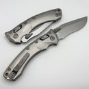 Microtech Marfione Select Amphibian RAM LOK Titanium Handles & Partial Serrated Stonewash M390MK w/ Double Vapor Blast & Bronze Accents 137RL-11MS1