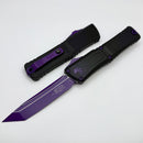 Microtech Knives Combat Troodon Gen III T/E & Black Handle w/ Purple Accents 1144-1PUSK