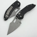 Microtech Borka M-Stitch Auto Black Aluminum Handle & 3.25" Apocalyptic M390MK 169M-10AP