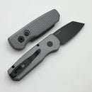 Pro-Tech Runt 5 w/ Gray Textured Handle & DLC MagnaCut Reverse Tanto R5406-GREY