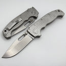 Demko Knives MG AD20S w/ Textured Titanium Handles & CPM-S90V Clip Point One Per Household