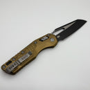 Grenade Blem Microtech Knives MSI RAM LOK Tan Aluminum Frag Handles & Two Tone Black M390MK 210-1FRTA Factory Second