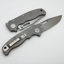 Demko AD20.5 3V Clip Point & Textured Titanium