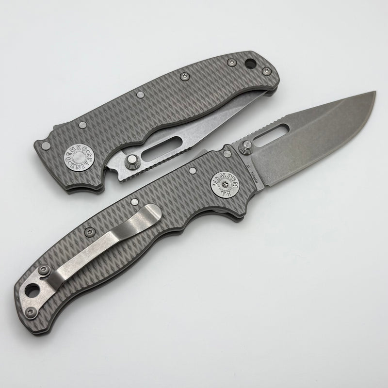 Demko AD20.5 3V Clip Point & Textured Titanium