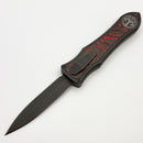 Hawk Designs Model C Deadlock DLC Titanium w/ Crosscut Red Carbon Inlays & DLC MagnaCut Blade