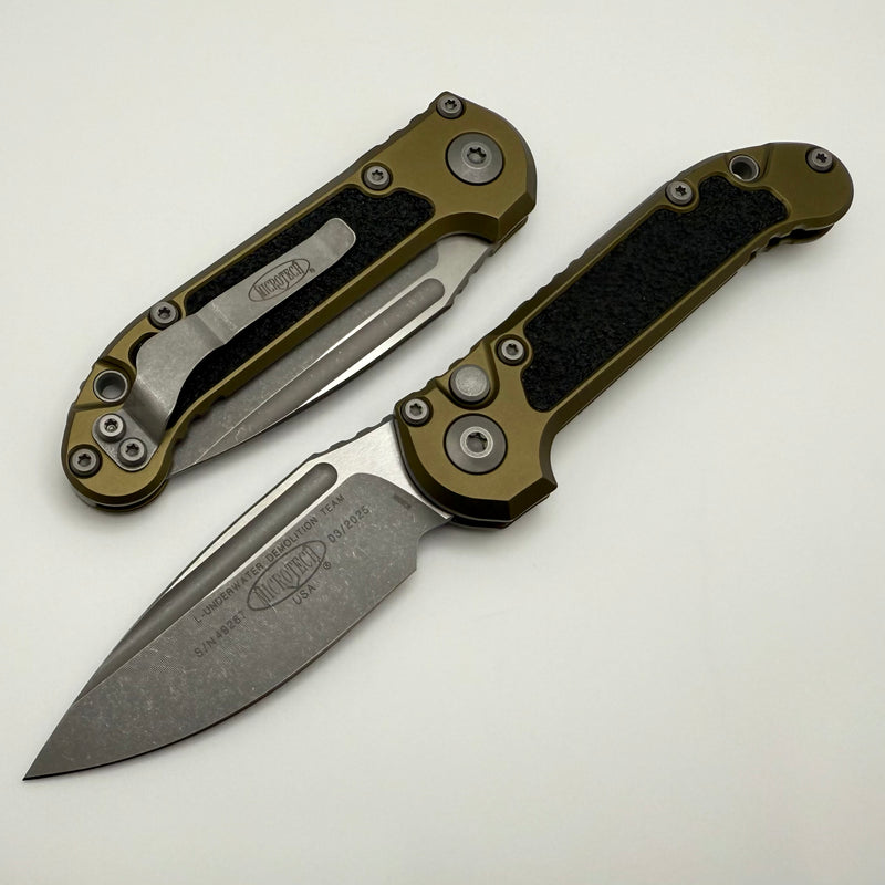 Microtech Knives LUDT Gen III Apocalyptic Drop Point w/ OD Green Handl