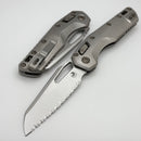 Microtech Marfione Select MSI RAM LOK Titanium Handles w/ Double Vapor Blast & Flamed Accents & Full Serrated Stonewash M390MK 210-12MS4