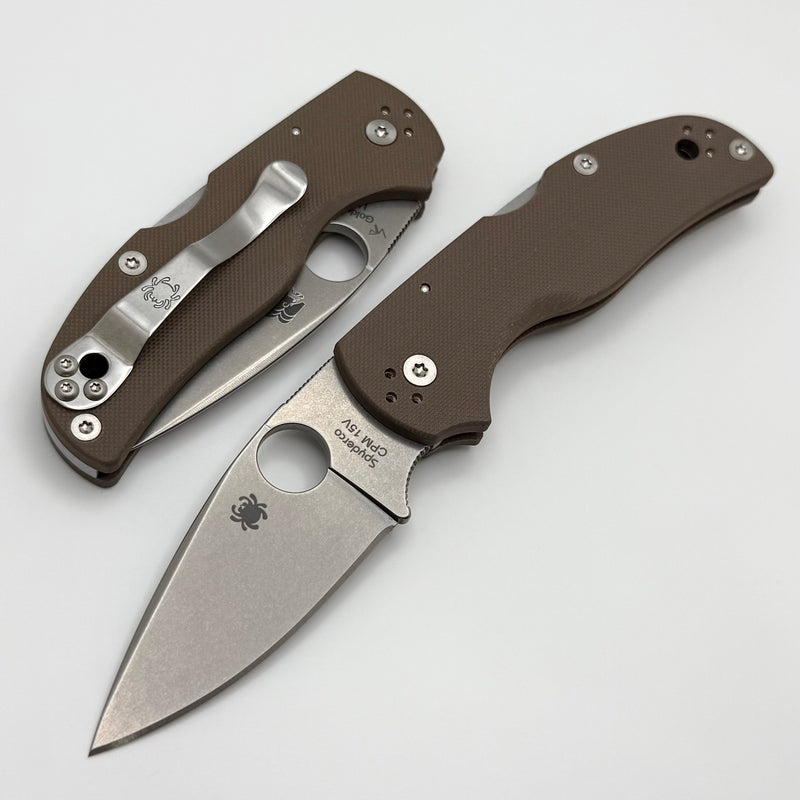 Spyderco Native 5 Brown G-10 Handles & CPM-15V Sprint Run C41GPBN15V5