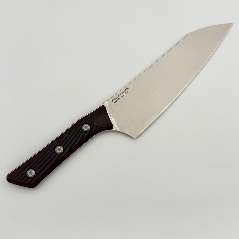 Microtech Chef's Knife Black Cherry G-10 Handle w/ Stonewash M390MK 3000-10BC