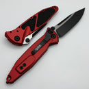 Microtech Socom Elite Manual Black Single Edge w/ Red Handles 160-1RD