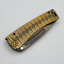 Medford Marauder Full Size Bronze Tsunami-Maki Wrap Titanium Handles w/ 0.26" Vulcan 3V Drop Point