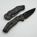 Kansept Knives Apollo Blackwash Titanium w/ Copper Carbon Fiber Inlaid Handles & Black S35VN K2107V3