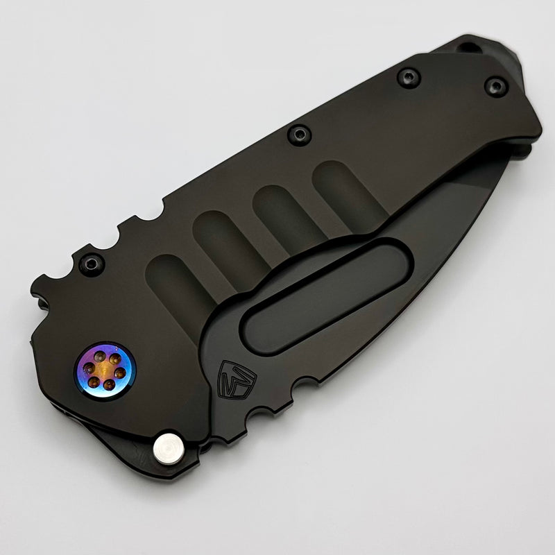 Medford Knife Praetorian T PVD S45 Tanto & PVD Handles w/ Flamed Hardware/Clip