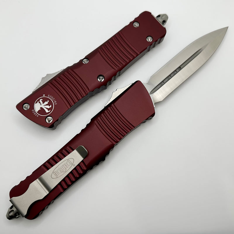 Microtech Combat Troodon Double Edge Satin & Merlot 142-4MR