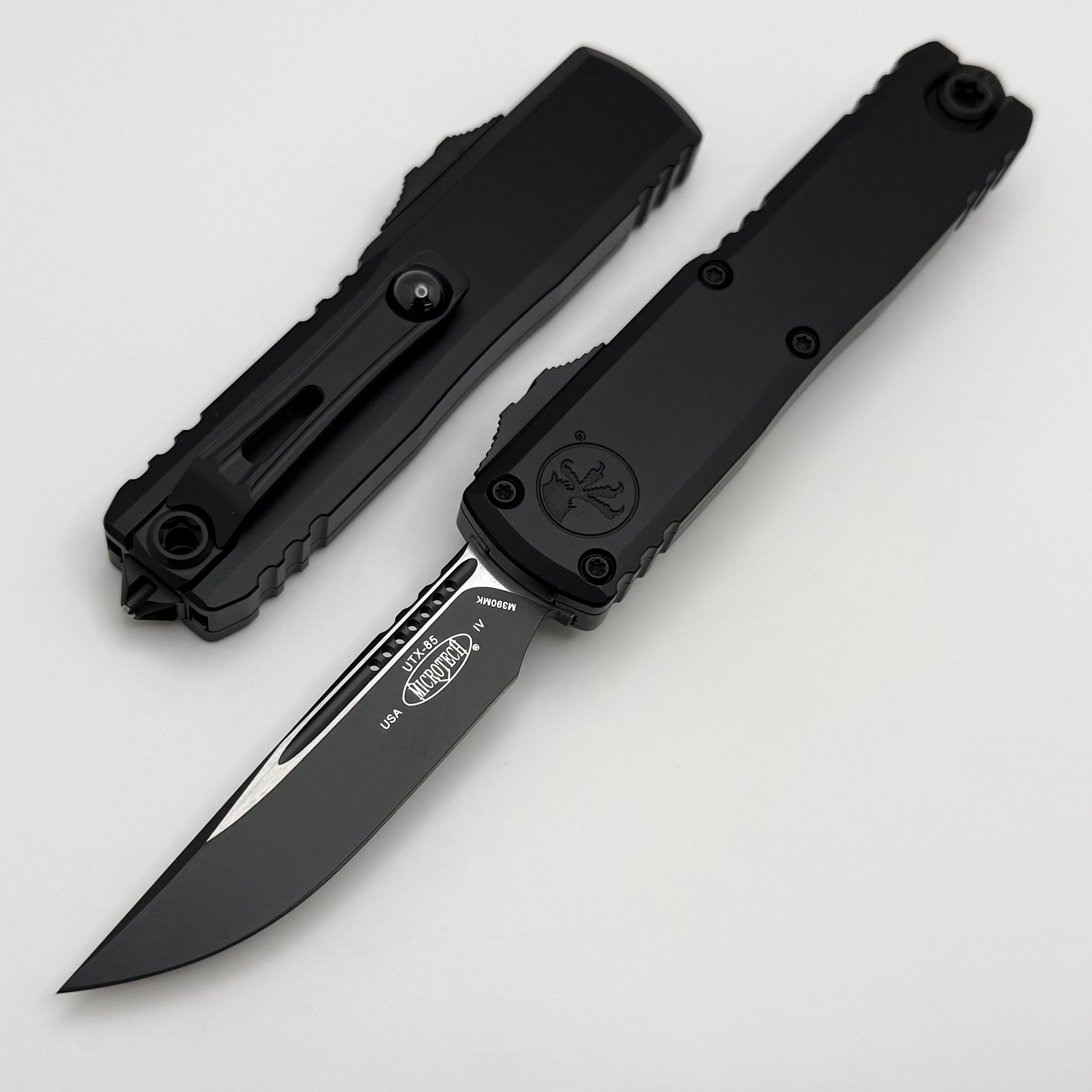 Microtech UTX-85 Gen IV w/ Black Handle & Black S/E M390MK 12314-1T