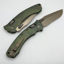 Microtech Marfione Select Amphibian RAM LOK Antique Green Slab Side Titanium Handles & Bronze M390MK & Bronzed Accents 137RL-13MS1