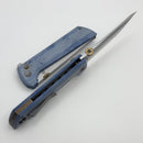 North Mountain Blade Chop2 2406 w/ Blue Canvas Micarta Handles & SLD-Magic
